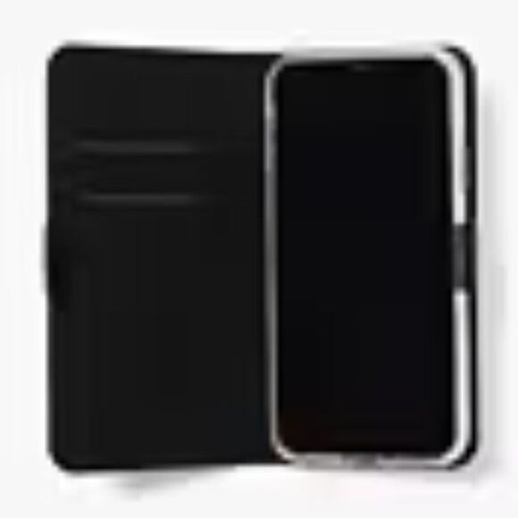 Kate Spade Flower Coated Canvas iPhone 11 Pro Max Magnetic Wrap Folio Cell Case - Picture 3 of 15